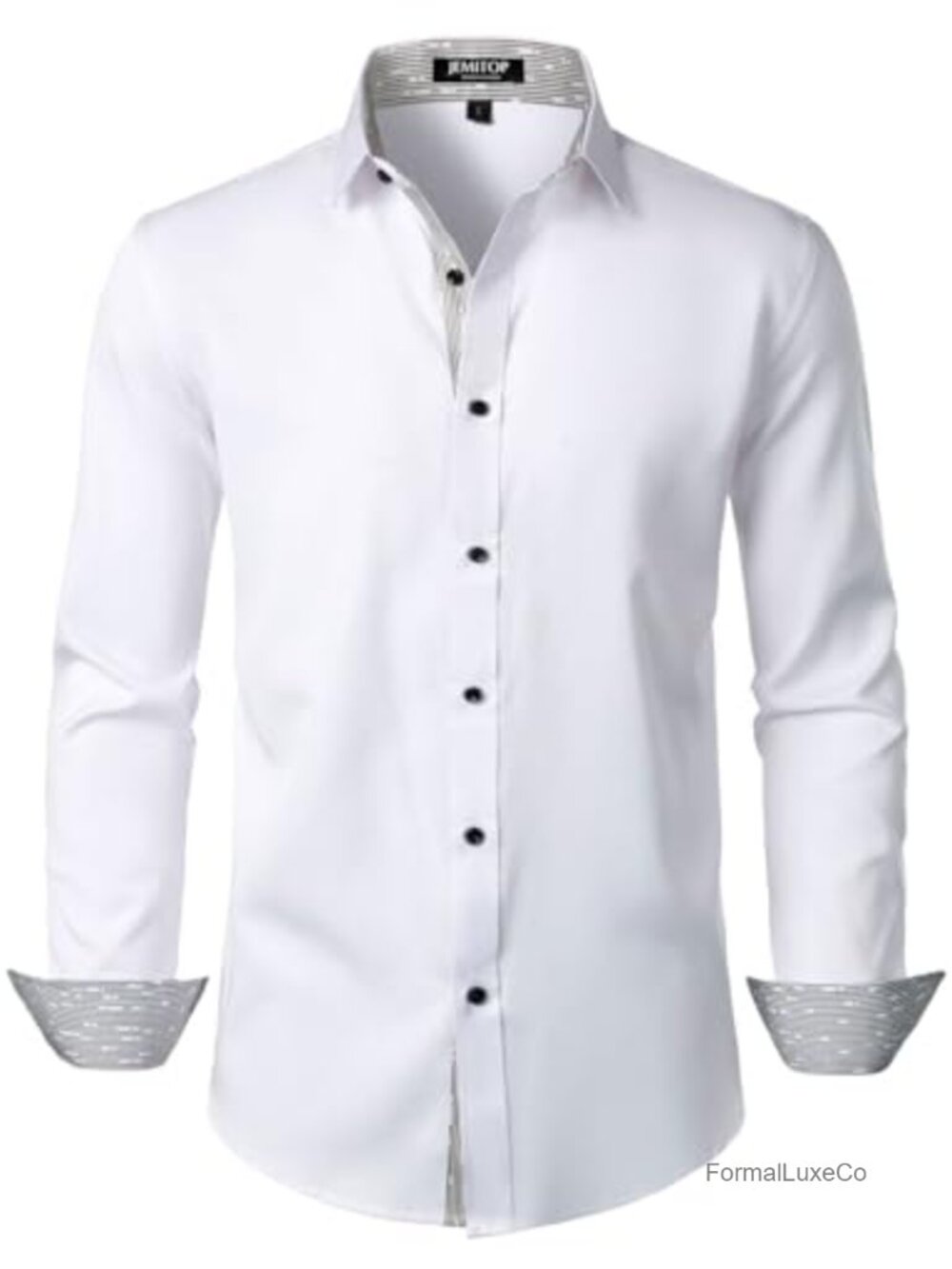Mens Stretch Multi-Use Dress Shirt Modern Slim Fit Button Down